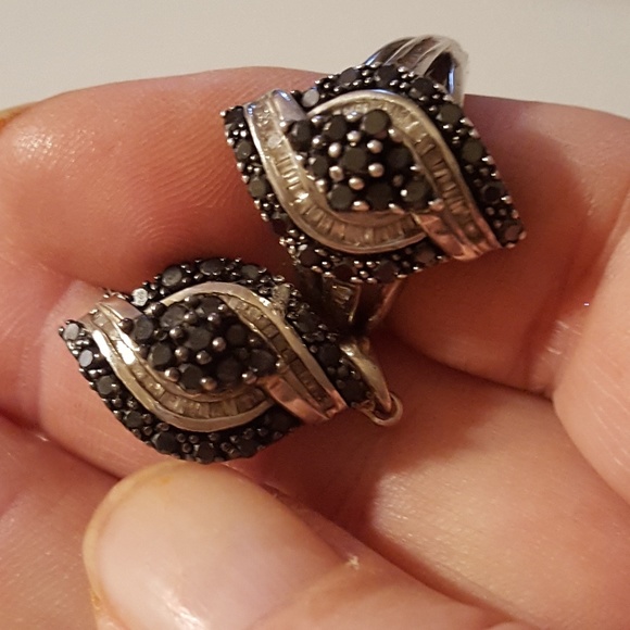 1CT BLK N WHITE DIAMOND RING 1CT PEND - Picture 2 of 6